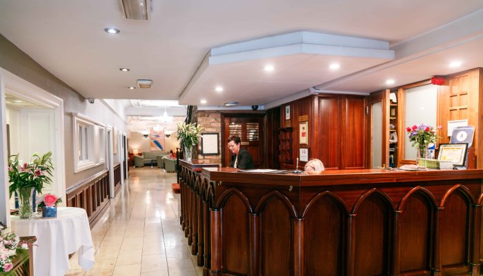 Reception at the Hibernian hotel.
